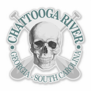 Chattooga River (schedel) Sticker