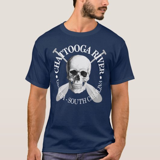 Chattooga River (schedel) T-shirt (Voorkant)