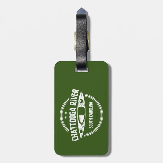 Chattooga River, South Carolina Bagagelabel (Achterkant verticaal)