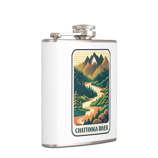 Chattooga River South Carolina Kleuren Heupfles (Rechts)