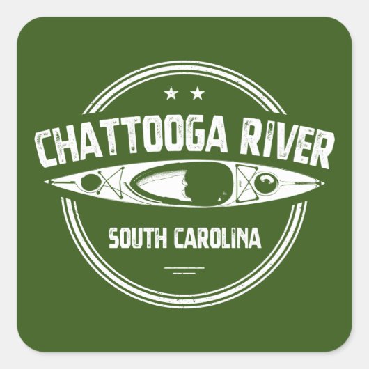 Chattooga River, South Carolina Vierkante Sticker (Voorkant)