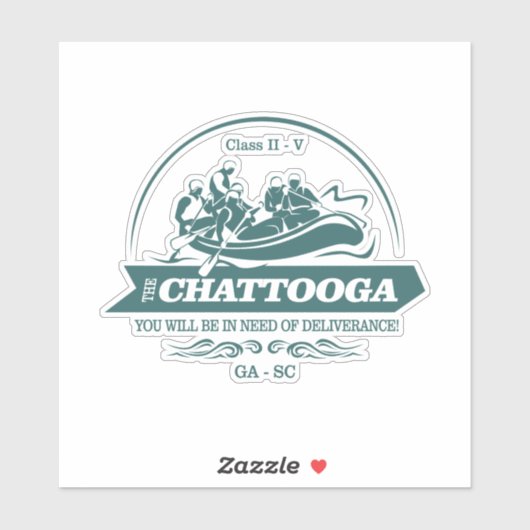 Chattooga Rivier (rafting2) Sticker (Vel)