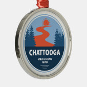Chattooga Wild en Schilderachtig rivier Metalen Ornament (Rechts)
