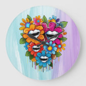 Chatty Blossoms Taza Grote Klok (Voorkant)