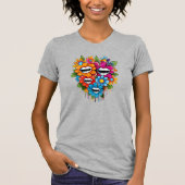 Chatty Blossoms Taza T-shirt (Voorkant)