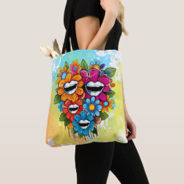 Chatty Blossoms Taza Tote Bag