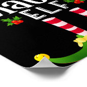 Chatty Christmas Elf Matching Pajama X-mas Party  Poster (Hoek)