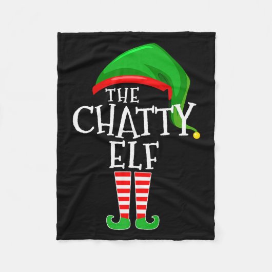 Chatty Elf Family Matching Group Christmas Premium Fleece Deken (Voorkant)