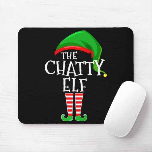 Chatty Elf Family Matching Group Christmas Premium Muismat (Met muis)