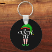 Chatty Elf Family Matching Group Christmas Premium Sleutelhanger (Voorkant)
