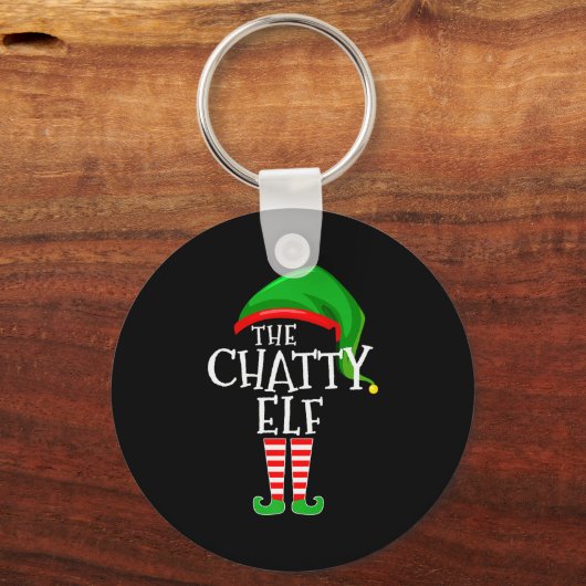 Chatty Elf Family Matching Group Christmas Premium Sleutelhanger (Voorkant)