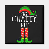 Chatty Elf Funny Matching Family Group Christmas P Magneet (Voorkant)