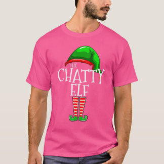 Chatty Elf Matching Family Group kerstmis T-shirt