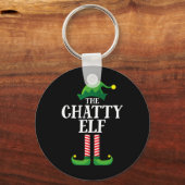 Chatty Elf Matching Family Group kerstparty F Sleutelhanger (Voorkant)