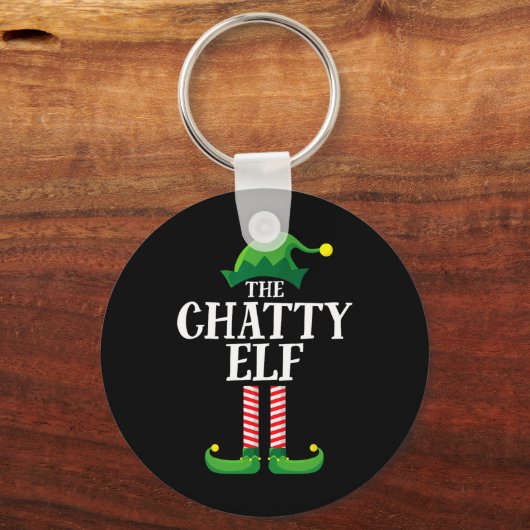 Chatty Elf Matching Family Group kerstparty F Sleutelhanger (Voorkant)