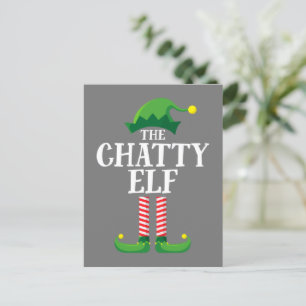 Chatty Elf Matching Family-kerstfeest Briefkaart