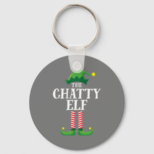 Chatty Elf Matching Family-kerstfeest Sleutelhanger