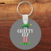 Chatty Elf Matching Family-kerstfeest Sleutelhanger (Voorkant)