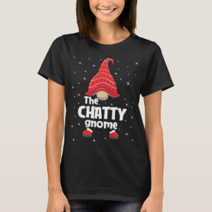 Chatty Gnome Familie Matching Christmas Funny Paja T-shirt