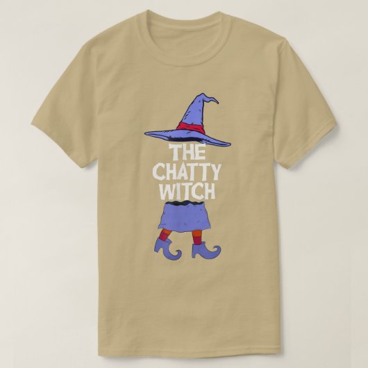 Chatty Witch Matching Family Group Halloween Party T-shirt (Design voorkant)