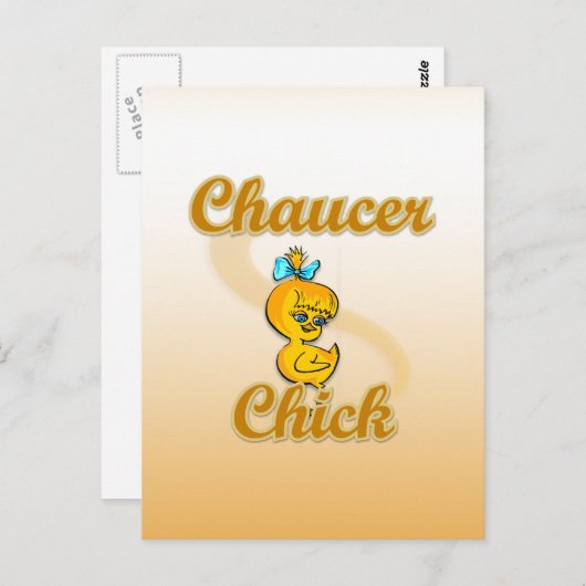 Chaucer Chick Briefkaart (Voorkant / Achterkant)