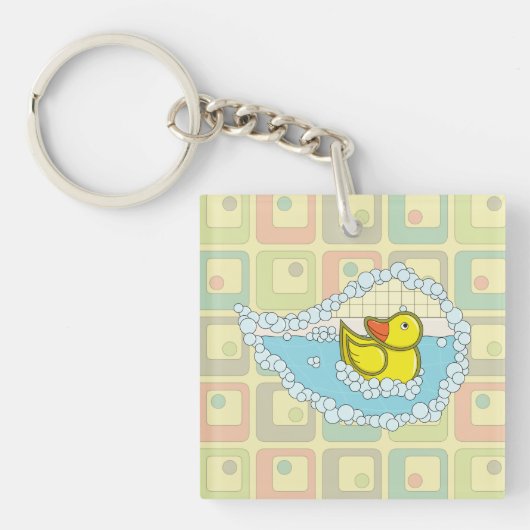 Chaucer de Rubber Duck Acryl Sleutelhanger (Voorkant)