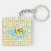 Chaucer de Rubber Duck Acryl Sleutelhanger (Achterkant)