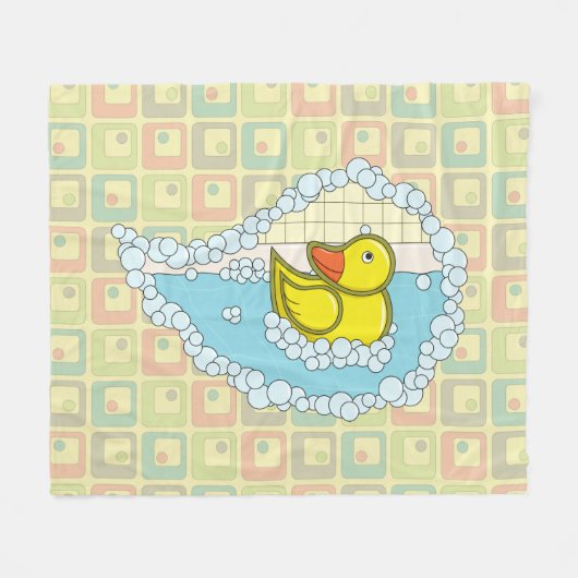 Chaucer de Rubber Duck Fleece Blanket Deken (Voorkant (Horizontaal))