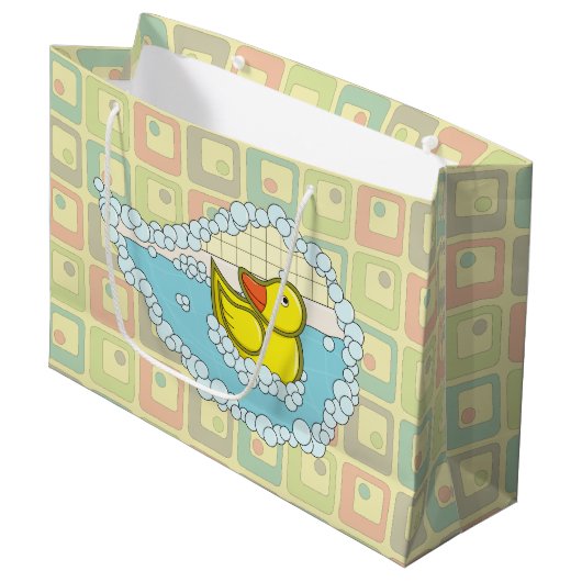 Chaucer de Rubber Duck Gift Bag Large Cadeautasje (Voorkant Gekanteld)