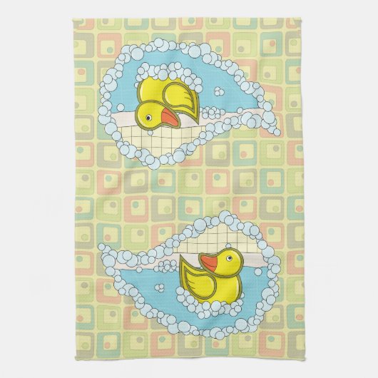 Chaucer de Rubber Duck Keukenhanddoek (Verticaal)