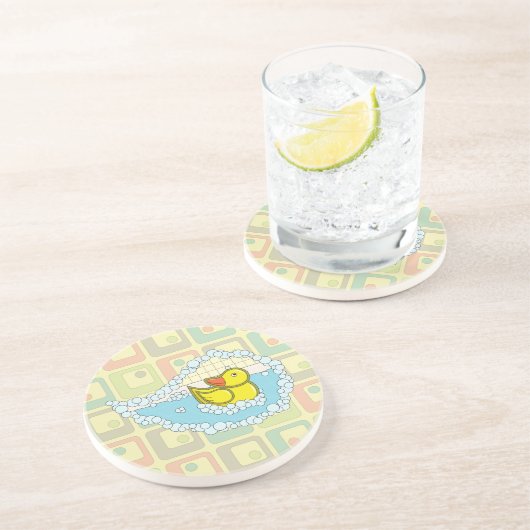 Chaucer de Rubber Duck Sandstone Onderzetter (Zijkant)