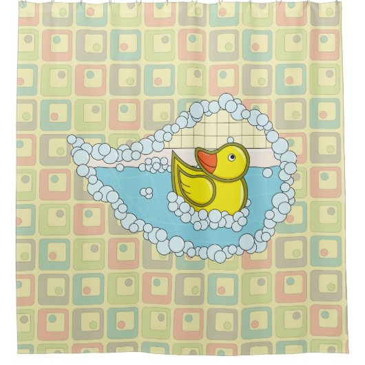 Chaucer de Rubber Duck Shower Curtain Douchegordijn (Voorkant)
