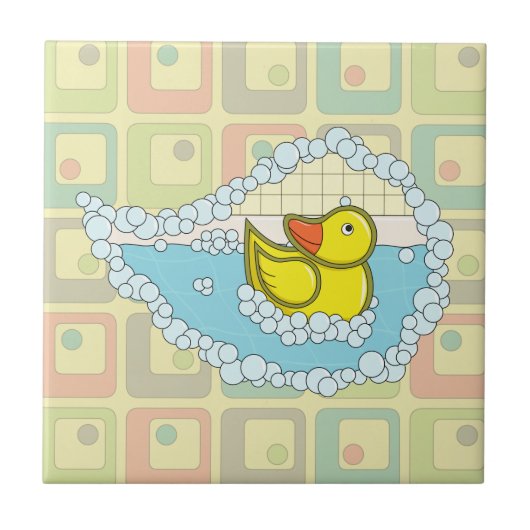 Chaucer de Rubber Duck Tegel Tegeltje (Voorkant)