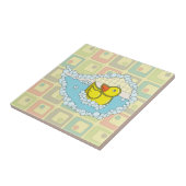 Chaucer de Rubber Duck Tegel Tegeltje (Zijkant)
