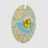 Chaucer de rubber eend acryl ornament (voorkant)