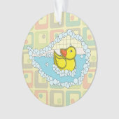 Chaucer de rubber eend acryl ornament (voorkant)