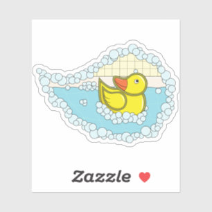 Chaucer de Rubber Eend Contour Sticker
