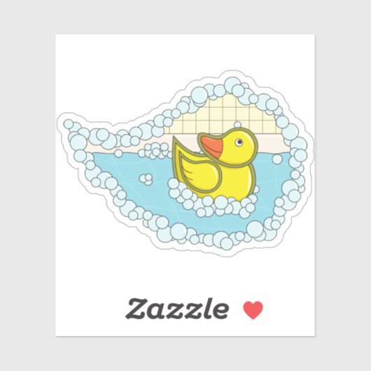 Chaucer de Rubber Eend Contour Sticker (Vel)