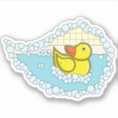 Chaucer de Rubber Eend Contour Sticker (Voorkant)