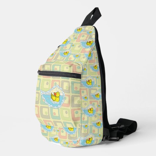 Chaucer de rubber eend sling bag (Rechterhoek)