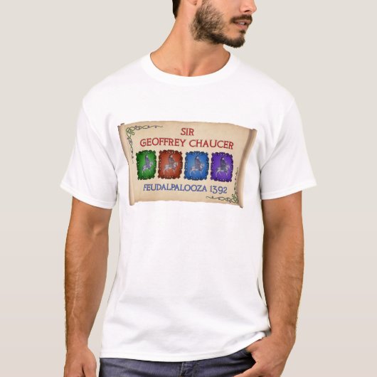 Chaucer "Feudalpalooza" 1392 Tour (Mannen Light) T-shirt (Voorkant)