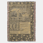 Chaucer Leaf van Kelmscott Press Deken (Voorkant Verticaal)