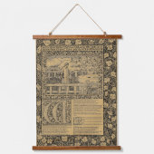 Chaucer Leaf van Kelmscott Press Hangend Wandkleed (Voorkant)