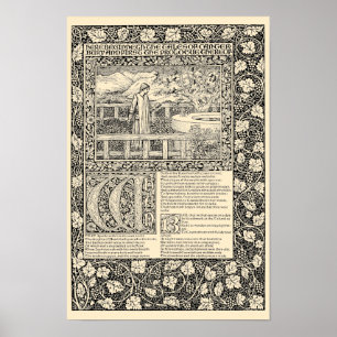  Chaucer Leaf van Kelmscott Press Poster