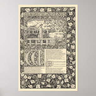 Chaucer Leaf van Kelmscott Press Poster