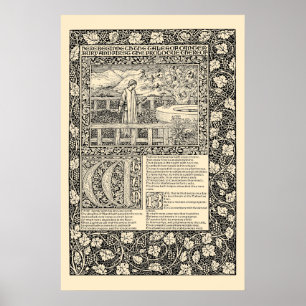 Chaucer Leaf van Kelmscott Press Poster