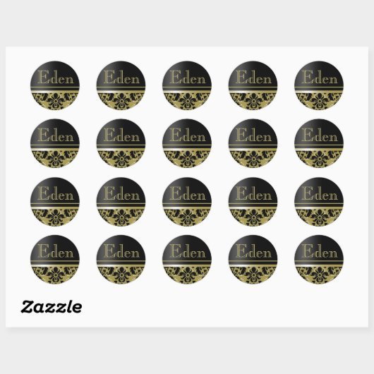 Chaucer Sticker "Eden" (zwart/goud) (Vel)