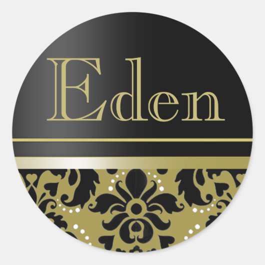 Chaucer Sticker "Eden" (zwart/goud) (Voorkant)