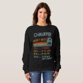 Chauffer Hourly Rate T-Shirt Retro Job Title (Voorkant volledig)