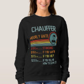 Chauffer Hourly Rate T-Shirt Retro Job Title (Voorkant)